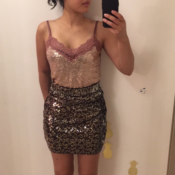 Intimissimi Sequin & lace camisole top. S - Picture 5 of 11